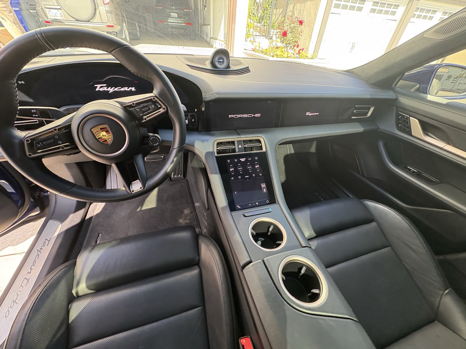Porsche Taycan cockpit after an interior detail